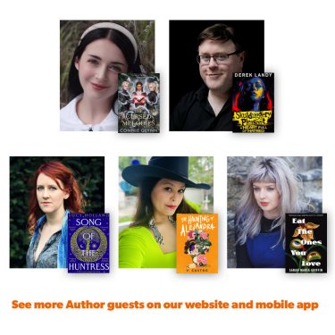 Meet the creators of worlds you love 📚 Featuring Connie Glynn, Derek Landy, Lucy Holland, V. Castro, and Sarah Maria Griffin. Join Us Friday 23 May..