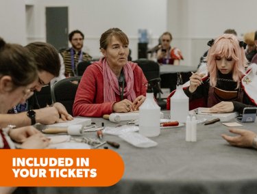 Learn new things with your MCM London ticket! 🎟️ Enjoy hands-on workshops happening in the Platinum Suite including trying your hand at everything from Voice Acting to SFX make-up, comic creation, stop-motion and new cosplay techniques; or get crafty in The Hangout with pottery colouring, friendship bracelet making, and fantasy scenery painting.