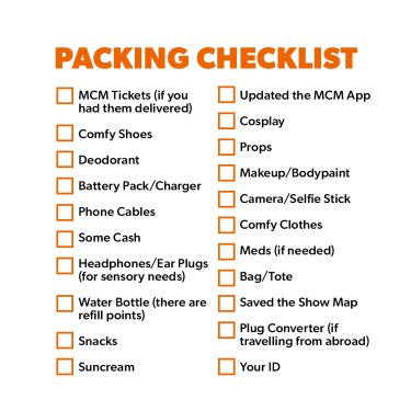 Packaging Checklist